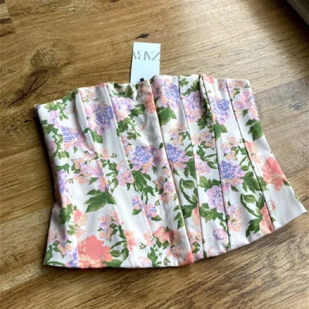 Zara floral corset with boning